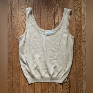 St John Basics Gold Tank Top - Size Large